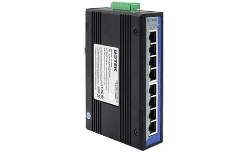 工業(yè)級網絡交換機_UT-6408W 8口百兆導軌式非網管型以太網交換機